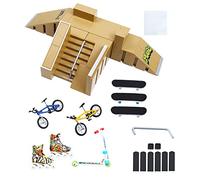 Kit de Skate Parc pour Skateboard, Rampe de Doigt, kit d'entraînement avec 3 Doigts, Outil de Rechange pour vélo à 2 Doigts
