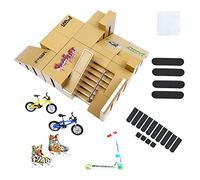 Kit de Skate Park pour Finger Toys - Kit de Rampe pour Finger Skate Park - Accessoires d'entraînement avec 4 Doigts et 2 vélos à Doigts