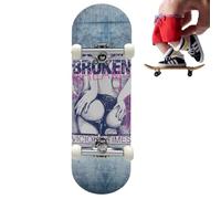 Kit de skateboard pour doigts - Mini jouet de touche - Appareil d'entraînement de coordination du bout des doigts - Modèle de skateboard portable - Jouet éducatif pour développer les compétences