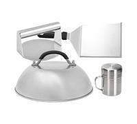 Kit de Smash Burger 4 Pièces : Presse, Spatule, Cloche Et Shaker À Épices