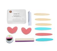 Kit de soin des ongles - Ensemble d'amortissement de manucure - Outils de cire de polissage | Bloc de lissage des ongles, kit de réparation complet, accessoire