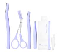 Kit de soin des sourcils pour femme, kit de coupe de sourcils, peigne à ciseaux pour couper les sourcils, coupe-sourcils, kit de soin des sourcils avec housse de protection, kit de sourcils pour