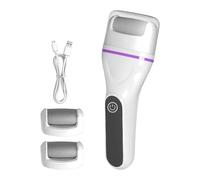 Kit de soin électrique pour callosités - 18 cm de long - Rechargeable et étanche - de pédicure - Ponceuse pour pieds - Coupe-ustensiles - Accessoires pour peaux mortes et peaux sèches