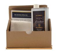 Kit de soin rénovateur bois sans solvant pour entretien lasures, laques, huiles phase aqueuse - flacon 250ml, chiffon bambou, notice, intérieur/extérieur
