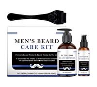 Kit de soins de barbe, kit de toilettage moustache, kit de coiffage de moustache, hydrate la peau en dessous, convient à les types de barbe et application facile, 100 ml, pour homme et garçon