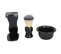 Kit de soins de la barbe, brosse à barbe de poche avec support et bol à savon, ensemble de nettoyage des cheveux pour hommes