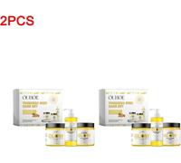 Kit de soins de la peau au curcuma, crème hydratante nourrissante, gommage exfoliant, 2pcs