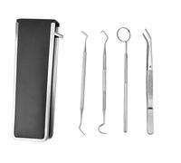 Kit De Soins Dentaires En Acier Inoxydable, Ensemble D'outils Dentaires, Dissolvant De Tartre À Miroir, Kit De Soins Buccaux, Blanchiment Des Dents, Nettoyeur, 6 Pièces Blanc