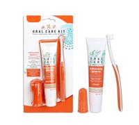 Kit de soins dentaires pour chien - Dentifrice contre le tartre - Avec brosse à dents pour chien, dentifrice et brosse à dents pour chien - Contre la plaque dentaire et la mauvaise haleine (viande de