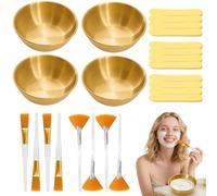 Kit de soins du visage 24 pièces pour esthéticiennes, brosses faciales de qualité professionnelle et bol mélangeur pour masque, adapté pour les produits de soins du visage des esthéticiennes.