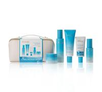 Kit de soins du visage à l'acide hyaluronique 5 pièces - Soin de la peau anti-rides avec sérum, crème de jour, crème de nuit, gel nettoyant, toner + protection solaire SPF 50 - Coffret cadeau anti-âge