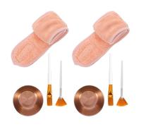 Kit de Soins du Visage Brosses en Nylon et Bol en Acier Inoxydable | Mélange et Nettoyage Précis, Accessoires en Fleece Inclus, Usage Quotidien Salle de Bain