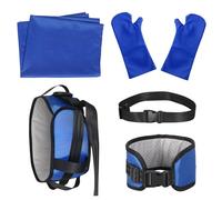 Kit de soins infirmiers à domicile 5 en 1, aide au transfert du patient, appareil d'aide à la mobilité avec ceinture de marche, feuille coulissante, gants coulissants, ceinture d'extension, ceinture