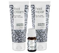 Kit de soins pour les pieds et les ongles à l'huile d'arbre à thé - Crème pour les pieds, réparation des talons et réparation des ongles pour des pieds et des ongles plus doux et plus sains