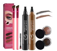 Kit De Soins Pour Sourcils Plastifiés 4d, Kit De Soins À Domicile Pour Sourcils Plastifiés 4d, Stylo Contour Des Sourcils, Waterproof Et Longue Tenue (Marron Clair + Taupe)
