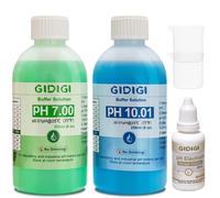 Kit de solution d'étalonnage de pH-mètre,comprend pH 7,00,10,01 et solution de protection d'électrode de pH,solution de pH 250 ml x 2,solution de stockage de sonde de pH 30 ml x 1