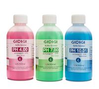 Kit de solution d'étalonnage de tampon de pH, 3 bouteilles comprenant pH 4,00, 7,00 et pH 10,01, tampons de solution d'étalonnage de sonde de pH-mètre, accessoires de testeur de pH 3 * 250 ml