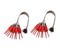 Kit de sonde de serrage de câble de 20 cm avec clips d'analyseur logique mâle à 20 broches pour un test précis des composants électroniques et des connexions sécurisées (noir)