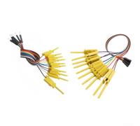 Kit de sonde de serre-câble rétractable de 20 cm avec connecteurs mâles et femelles à 20 broches pour tester et diagnostiquer les signaux logiques sécurisés (jaune)