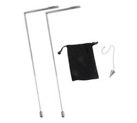 Kit de sonde d'eau avec 3 tiges de radiesthésie en cuivre et pendules pour une détection précise de la source d'eau et l'exploration du trésor (argent)