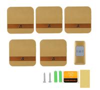 Kit de sonnette de porte 1V5, emetteur-recepteur, telecommande numerique sans fil, etanche, prise americaine 110-240 V