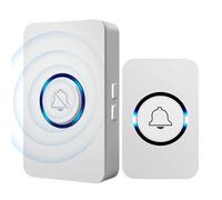Kit de sonnette de porte réglable - Dispositif de cloche modifiable de volume de télécommande, alerte de -Dong domestique fonctionnée par piles | signal d'entrée multiple, anneau