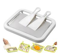 Kit De Sorbetière Roulée, Sorbetière Instantanée Avec 2 Spatules, Machines à Yaourt Faites Maison Aux Fruits Surgelés, Chocolat, Fraises, Parfaites Pour Le Plaisir En Famille, Desserts Faits Ma White