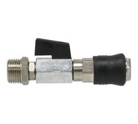 Kit de sortie de cuve 1/4'-1/2'' avec sortie rapide femelle et vanne 1/4 de tour STILKER - 11919