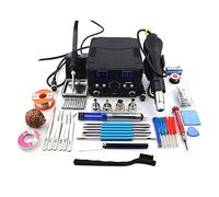 Kit de Soudage 80 0W SMD Station de soudage pistolet à air chaud 2 en 1 Double affichage numérique Iron souder électrique BGA Outils réparation retravaillé(8588D TOOL SET 4)