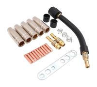 Kit de soudage complet de 24 pièces avec embout de buse et col de cygne adapté aux applications de torche 15AK nécessitant un traitement du métal