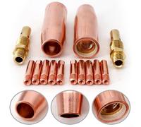 Kit de soudage MIG 14pcs avec embout de contact diffuseur de gaz buse pour 100L pour torche de soudage M3 0 6 mm 1 2 mm (0,8 mm)