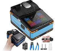 Kit de soudage par fusion de fibres optiques, écran tactile 5,5 pouces, cliveuse, outil de dénudage, 2 électrodes, OPM VFL, équipement de soudage dalignement âme/gaine