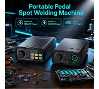 Kit de soudeuse par points portable AWithZ UK1 / UK3, machine de soudure par points à pédale et rechargeable via USB-C, engrenages réglables pour la soudure et la réparation de plaques de nickel, UK1