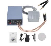 Kit de soudeuse par points portative, mini soudeuse par points à batterie avec pédale, puissance de sortie réglable sur 10 vitesses, soudeuse portable avec bande de nickel et stylo