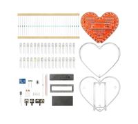 Kit de soudure à LED multicolore pré-assemblé en forme de cœur pour l'apprentissage électronique et la décoration du projet de soudure de circuit