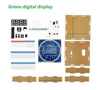Kit de soudure complet pour construire votre propre horloge numérique avec guide d'assemblage facile (vert)