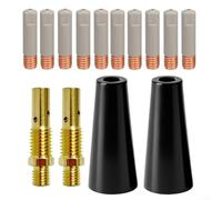 Kit de soudure de buse sans gaz 14 pièces avec revêtement anti-adhésif 0 8 mm consommables de soudage de rechange pour Lincoln 100L Weld Pak