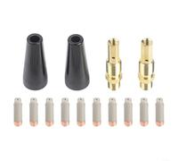 Kit de soudure de buse sans gaz 14 pièces avec revêtement antiadhésif, pointes de 0 8 mm, pièces de rechange pour Lincoln et équipement de soudage