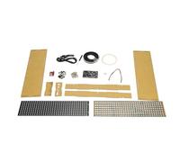 Kit de soudure d'horloge numérique avec écran LED couleur RVB à matrice de points 32 x 8, kit de projet électronique à spectre sonore à commande vocale avec processeur haute