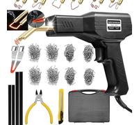 Kit de soudure en plastique 150 W avec 1000 agrafes chaudes, 2 tiges de soudure en plastique PP, couteau, pince, kit de réparation en plastique pour machine à souder en plastique pour réparation de