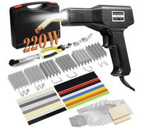 Kit de soudure en plastique de 150 W, 800 agrafes à chaud et 56 tiges de soudure en plastique pour pare-chocs de voiture, réparation de fissures en plastique (noir)