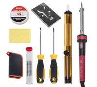Maclean MCE390 Kit de soudure grotte résistance à la terre 60 W étain colophane extracteur support tournevis mallette de transport