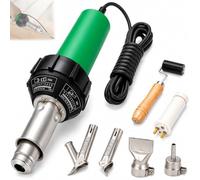 Kit de soudure plastique 1600W avec pistolet à air chaud,température réglable 30-700°C avec buse à vitesse, rouleau et élément chauffant,pistolet à souder PVC pour réparation de toitures et pare-chocs