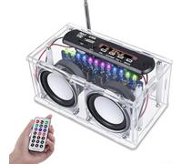 Kit de soudure pour haut-parleur radio FM - Indicateur LED et télécommande - Bluetooth/AUX/USB/TF - Interface de carte avec télécommande