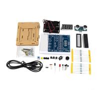 Kit de soudure pour télémètre pour pratiquer, kit de construction DIY avec circuit imprimé et écran, plage de mesure 0,01-4 m, fonctionnement 5 V ou 3 x AA, kit d'apprentissage électronique pour