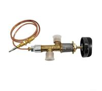 Kit de soupape de contrôle de gaz pour appareils à gaz - Valve de sécurité en laiton - Bouton de fil thermocouple - 38 torches - Entrée/sortie compatible cheminées - Grilles à gaz