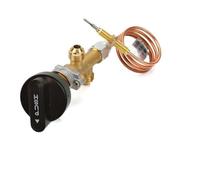 Kit de soupape de contrôle de sécurité pour panne de flamme de gaz basse pression, construction en laiton avec thermocouple de 600 mm et bouton en bakélite, convient pour cheminée, gril, foyer