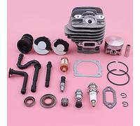 Kit de soupape de décompression de Piston de Cylindre de 44mm for la tronçonneuse Stihl 026 MS260 1121 020 1217 Joint d'huile Bouchon de Carburant Tuyau d'admission Kit De Joint De Piston De Cylindre