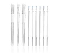 Kit de Sourcils 3 Crayons, 6 Recharges, Stylo à Micro-Lames, Gel Blanc, Marqueur de Peau et Cartographie, Pochoir de Dessin