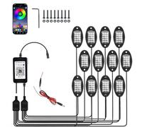 Kit de sous-lueur pour SUV, application et télécommande RVB - IP67 étanche 12 V - Lumières de voiture universelles avec support à vis pour voitures, camions, pickups, camping-cars, VTT